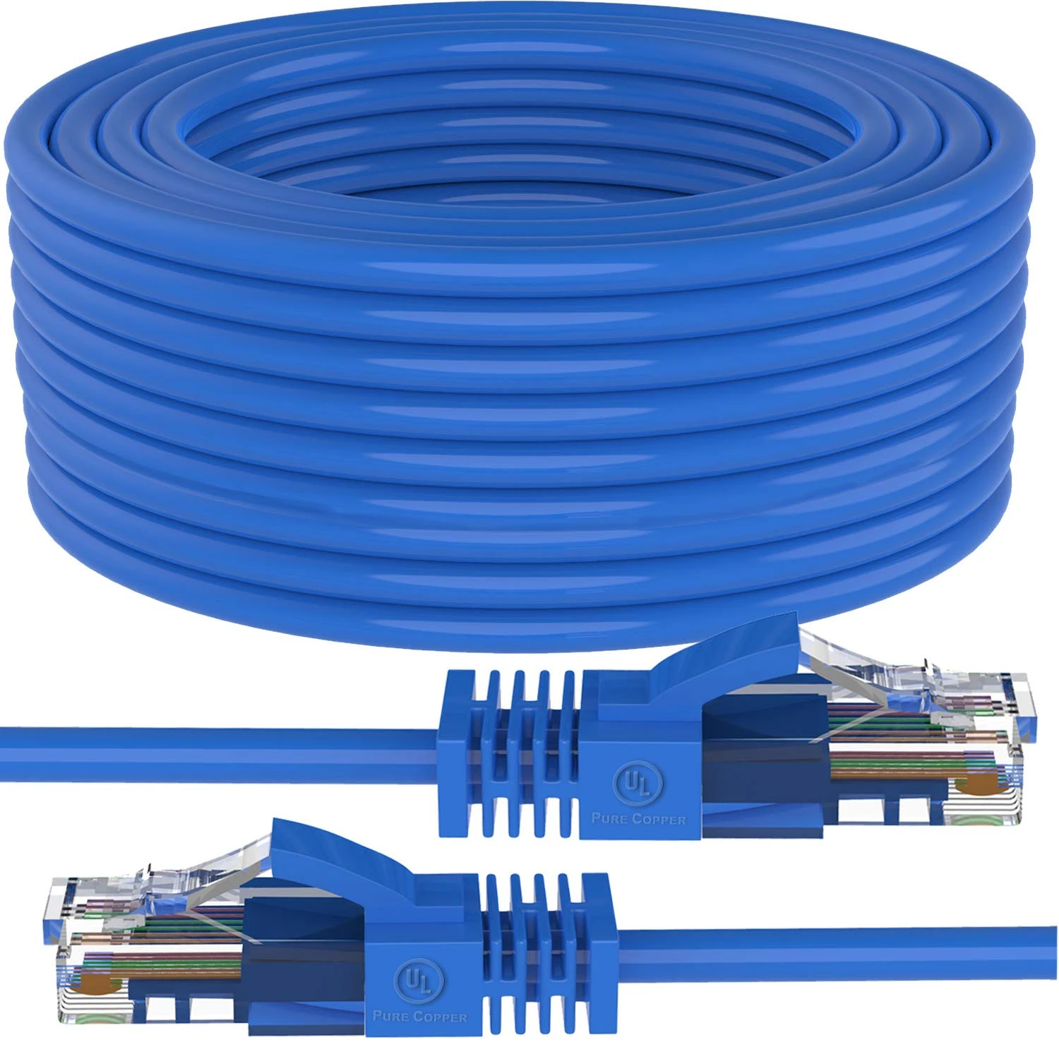 SIPU High Quality Rohs CCC 1000ft UTP Communication Ethernet Flat Cable Cat7 Cable 0.5M 1M Patch Cord
