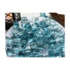 Size 10mm Aqua Blue Fire Glass Stone Fire Pit Glass Rocks No Reflective For Landscape