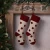 Import SJ0951good quality red knitting acrylic fibers Santa candy sock ornaments polka dot Christmas stocking from China
