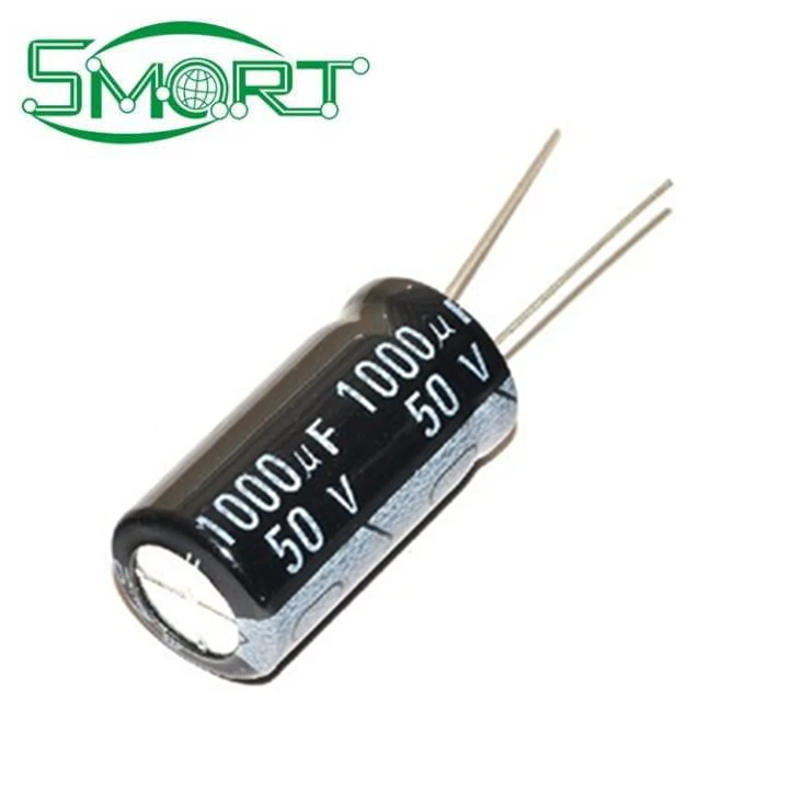 Smart Electronics Hot Sale High Electrolytic Capacitor Price 1000uf 50v 13*25 Aluminum Electrolytic Capacitor