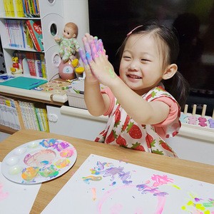 Snow Kids Color Paint 250ml (A-set) Korean Finger Paint Art Education Art Class Splash Patterns of Kids Paint Child