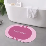 Soft Luxury Comfy Super Absorbent Non Anti Slip Toilet Floor Foot Diatomite Bath Twotone Mats Bathroom Mat Shower Mat Set Rug