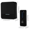 Solar Wireless Doorbell Waterproof Remote Panel Push Button Plug-in Receiver with LED night light