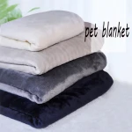 Solid color coral fleece pet throw blanket customizable patterns pet foldable plush pet blanket