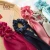 Import Solid Colors Soft Satin Ribbon Bow Hair Scarf Scrunchies for Women Girls from China