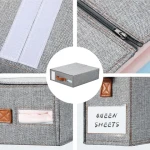 Sopewod Detachable Fabric Clothing Organizer Foldable Bed Box Storage Set for Living Room Single Tier