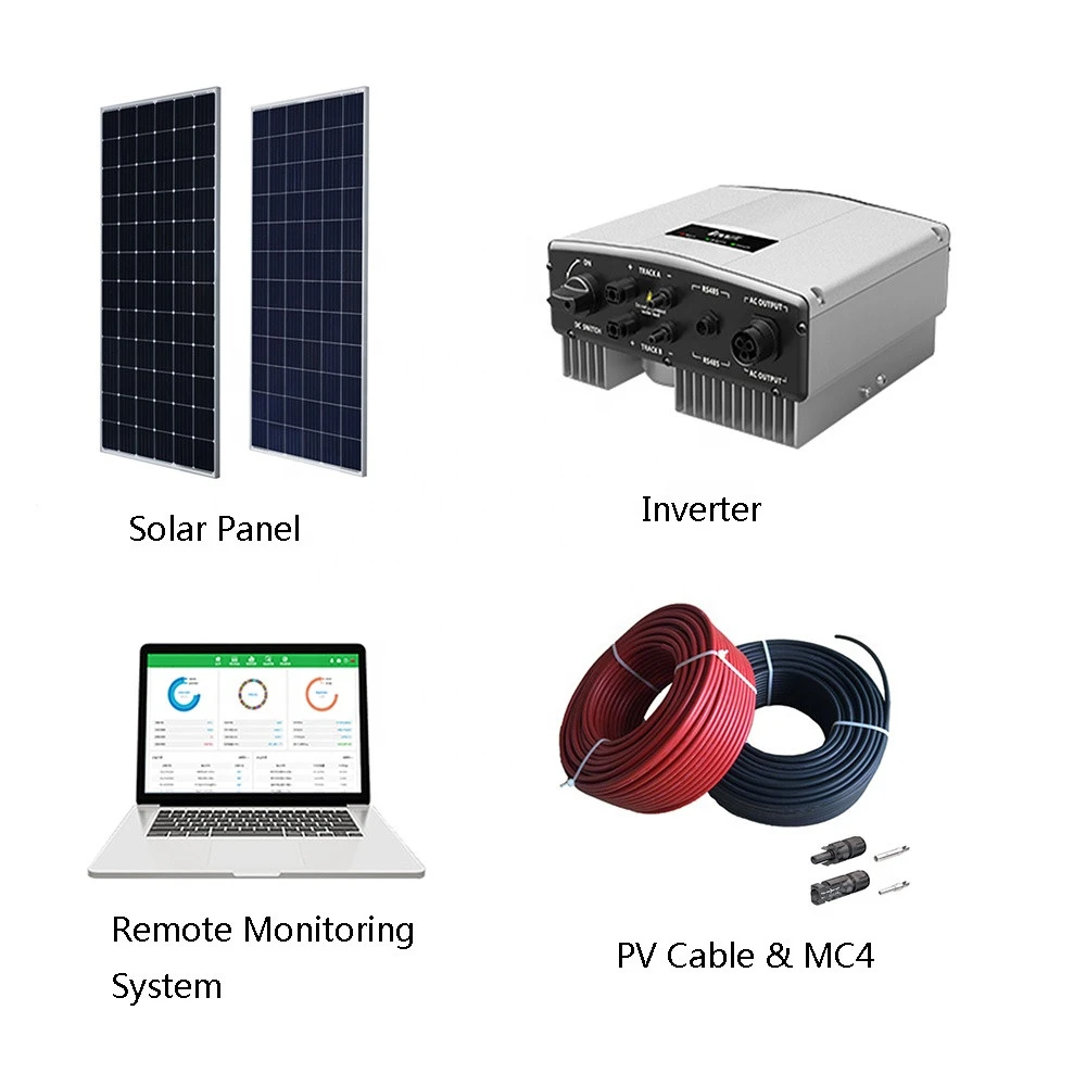 Split phase grid tie solar energy systems 5KW 10KW 20KW solar panel roof kit system