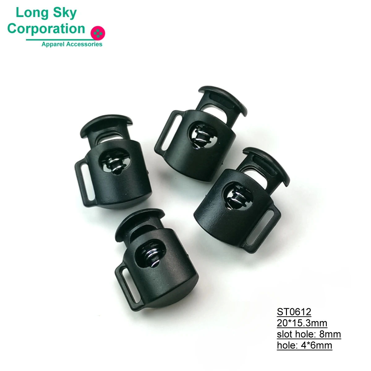 (#ST0612) oval cylinder mug look plastic nylon cord lock with handle