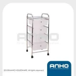 Stainless steel 4-tier Storage Trolley