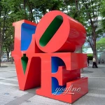 Stainless steel LOVE sculpture modern art