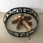 stocked feature and outdoor heater function fire pit