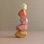 Stones Crafts Toy Nordic Wooden Puzzle educational toy Decoration Building Blocks Stacking Game Toy