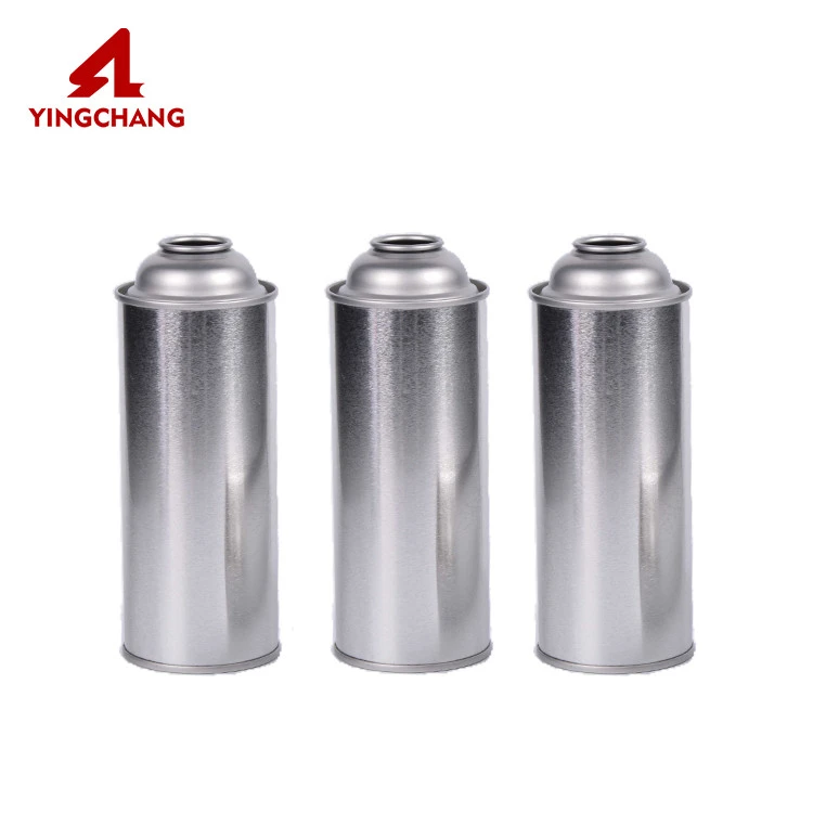 Straight-wall clear lacquer empty metal tinplate 65*158 aerosol tin can