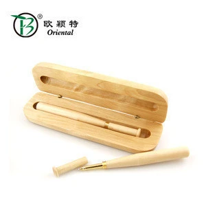 Stylish promotional high quality packaging bamboo pen box for gift