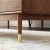 table legs wood Hot Sale Black Oak furniture Wooden legs Coffee Round wood Table Legs with brass feet for table furniture