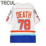 TECUL funny hockey jerseys summer new hockey English printed loose round neck short-sleeve casual sports T-shirt