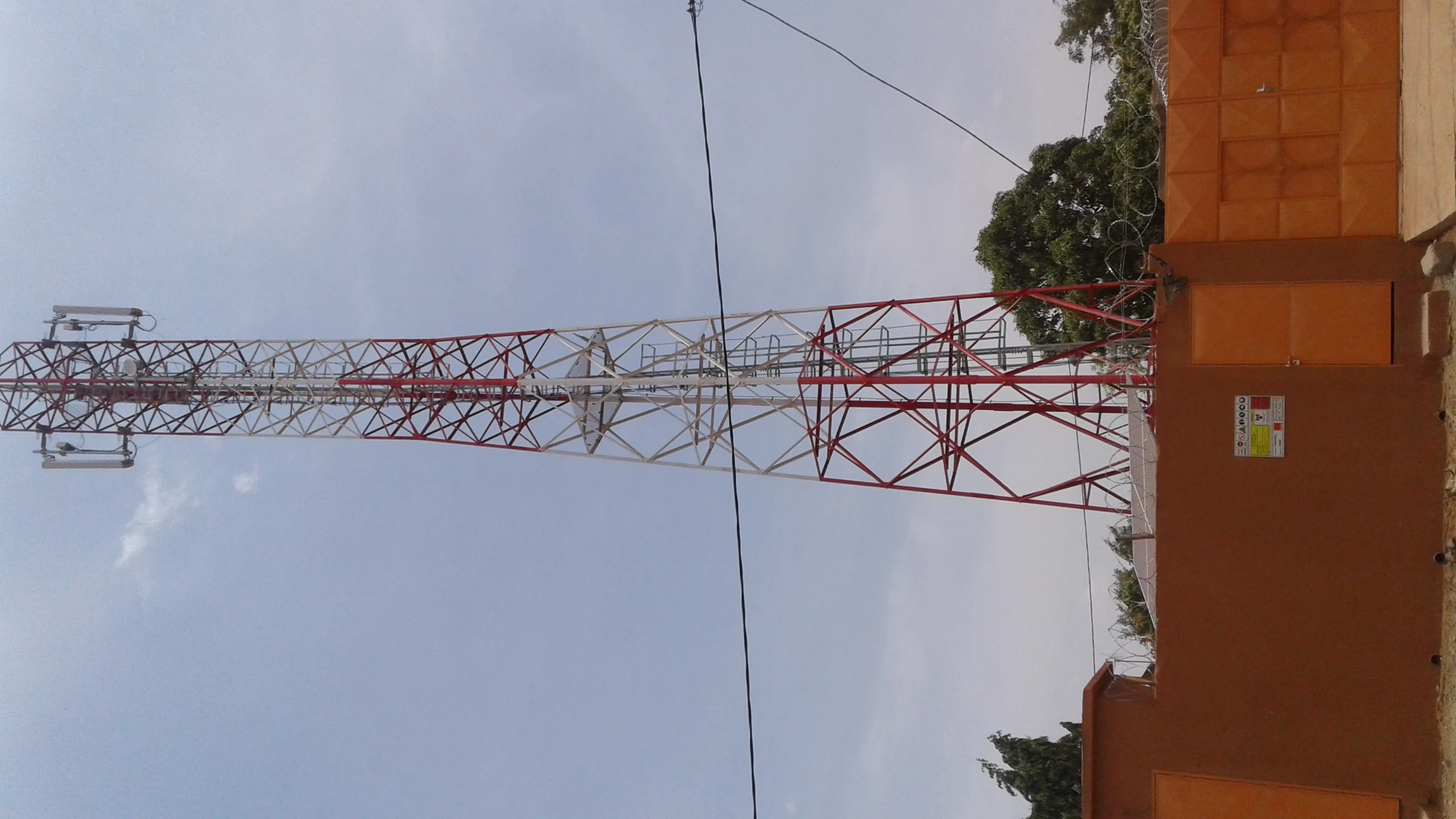 Telecommunication square angular galvanized  steel tower