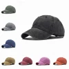 The Hat Depot Kids Washed Low Profile Cotton &amp; Denim &amp; Tie Dye Plain Baseball Cap Hat