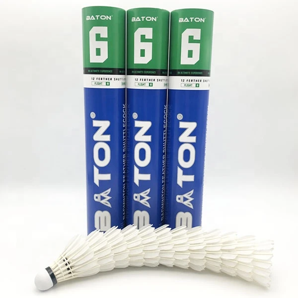 The Hot-selling Product is White Badminton Shuttlecock High Quality High Resistance to Play Goose Feather Badminton Shuttlecocks