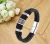 Import The latestEuropean and American bracelets sell well fashion business mens Stainless Steel Woven Leather Rope Bracelet from China