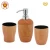 The Popular Plastic Yellow Toothbrush Holder Bath Mat Accessory 4Pcs Bathroom Set For Bathroom With Wholesale Price