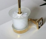 TiHOO wall mounted brass luxury PVD titanium golden bathroom accessories stainless steel bath set hardware toilet brush holder