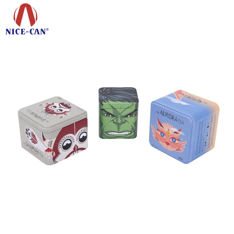 Tinplate cans manufacturers custom high quality square box style metal gift tin boxes for gifts
