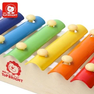 Top bright kids xylophone wooden Frog Xylophone Green baby musical instrument set  toy 7136