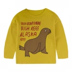 Top T Shirt Print Children Boys T Shirt Clothings Spring Autumn Kids Tshirt Cotton Long Sleeve Girls Tshirt Cartoon Baby T-Shirt