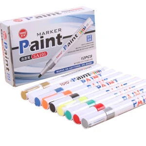 Marker Pen White Waterproof Permanent Tire Painting Children