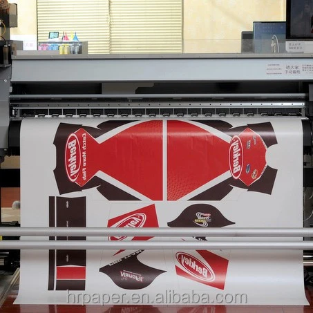Transfer printing 100gsm tacky/sticky sublimation paper for spandex rubber/sportswear