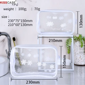 Transparent Plastic Zipper cosmetic bags cases cosmetiquera Travel Organizer Make Up Pouch Clear Pvc Makeup Bag