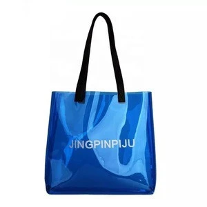 Transparent PVC Handbag Beach Shoulder bag Women New Jelly Tote Customized Candy Plastic Clear Bag Large capacity Totes