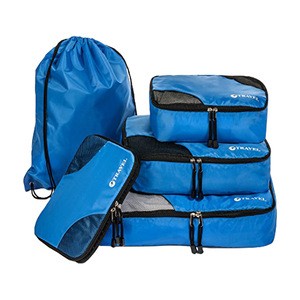Travel Packing Luggage Organizer Cubes- 5 Piece Set- Royal Blue- Wholesale Pricing- Landed in USA- Ready to Ship