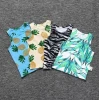 TSB014 Summer Baby Clothes Full Printed Sleeveless t shirts
