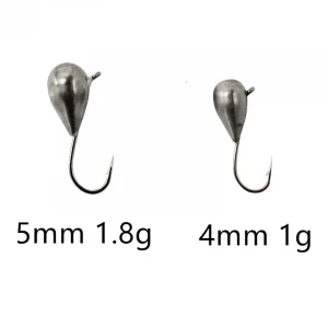 Tungsten pendant tungsten head hook ice hook primary color tungsten head hook 2.5mm-7mm