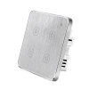 Tuya Smart Life UK Standard Wifi 4 gang Brushed silver Smart Touch Switch Intelligent switch for remote control of mobile phones