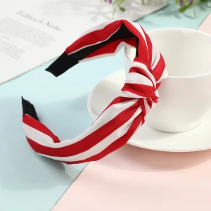 Twisted Knotted Headband Hair Band Fabric Wholesale Head Wrap Bow for Women Hair Decoration Accept Customized Logo Daliy Life