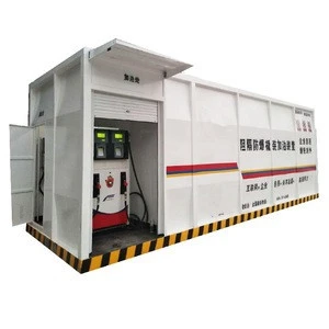 two dispenser automatic abastecimento gasolina fuel mobile container mini petrol oil station