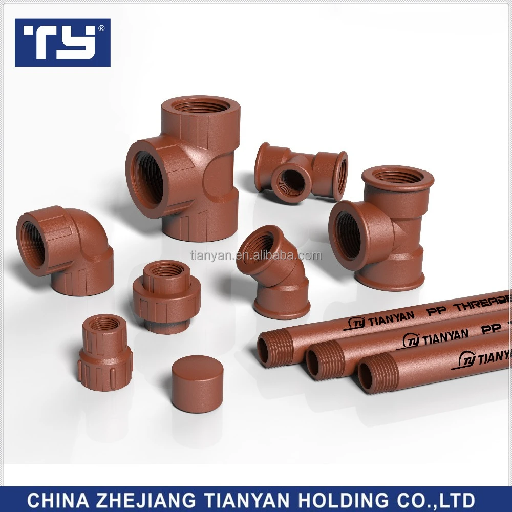 TY Brand Manufacturer good quality PP plastic flexible Threaded Rubber Joint pipe fitting female coupling