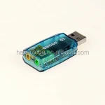 USB 2.0 3D Sound 5.1 Channel Audio Headset Microphone Jack Converter Sound Card