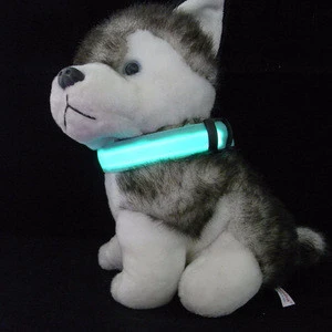 USB rechargeable Adjustable light up Double exposure led dog collar usb rechargeable electronic led dog collar