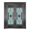 Villa Security Main Door Luxury Glass Insert Exterior Copper Doors