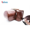 Vintage quality unisex custom video leather canvas stylish dslr camera bag , compact camera shoulder bag dslr