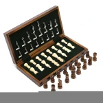 WAFFLE GAMES Amazon Best Seller Wooden Chess Set High Quality With Interior Chess Pieces Storage Mould