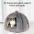 Import Washable Pet Winter Warm House Dual Use Soft Cushion Collapsible Breathable Dogs Pets Bed Foldable Cat House from China