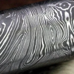 watches making damascus steel round shape bar