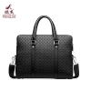 Waterproof PU leather Fashion Embossing Diamond Business Handbag Messenger Shoulder Laptop bag Briefcase Men
