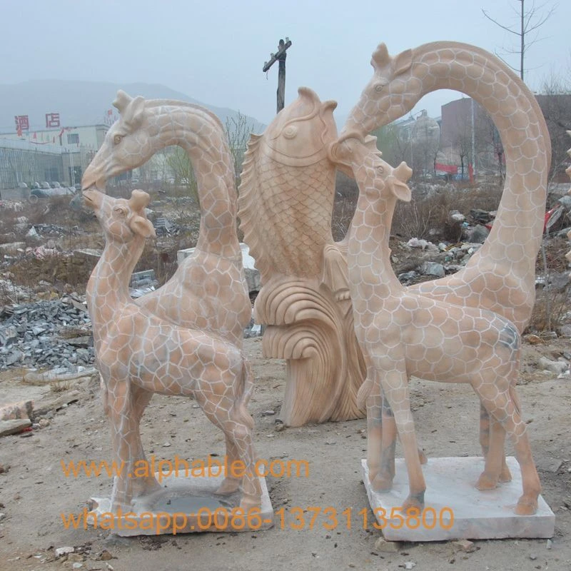 Well Polished Natural Stone White Marble Camel Statue