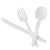 Import Western Restaurant Eco-friendly Dessert knife fork spoon PLA Plastic Compostable cheap Cutlery from China